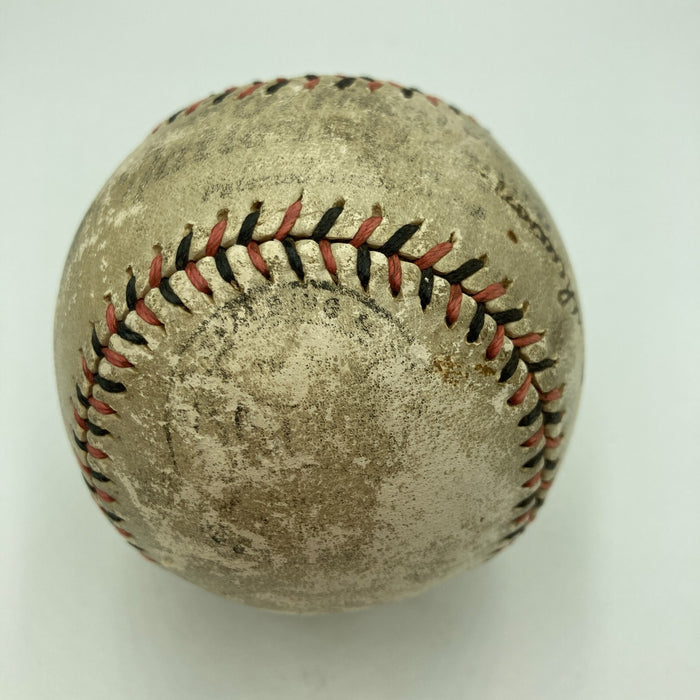 Christy Mathewson Single Signed 1918 National League Baseball PSA DNA & JSA COA