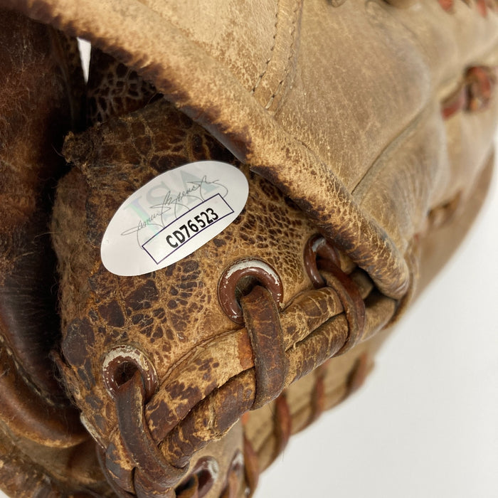 Lou Brock Signed Vintage Franklin Game Model Baseball Glove JSA COA