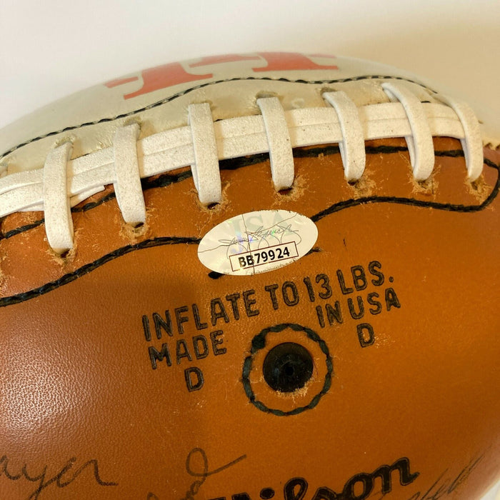 1971 Texas Longhorns SWC Champions Team Signed Football 50+ Sigs JSA COA