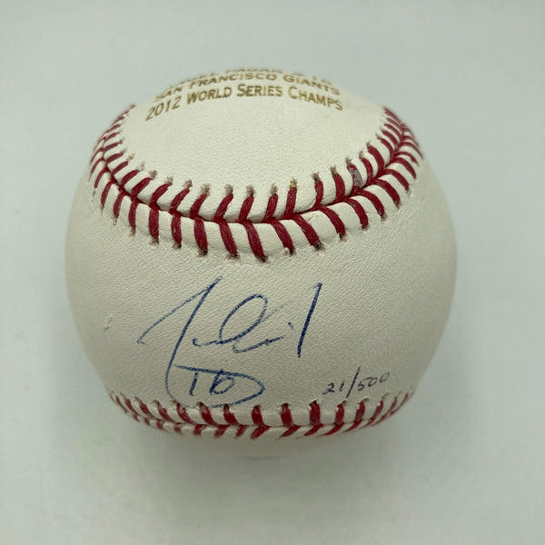 Angel Pagan Signed Major League Baseball 2012 W.S. Champs PSA DNA COA