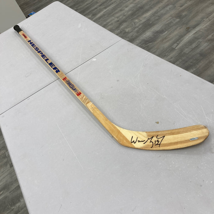 Wayne Gretzky Signed Hespeler Game Model Hockey Stick UDA Upper Deck COA