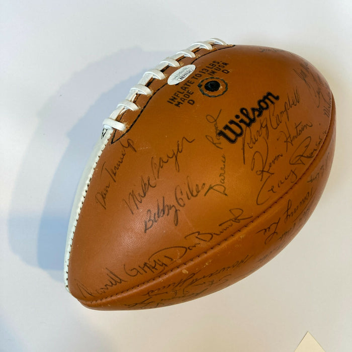 1971 Texas Longhorns SWC Champions Team Signed Football 50+ Sigs JSA COA