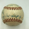 Beautiful 1958 Cubs Team Signed National League Baseball Ernie Banks JSA COA