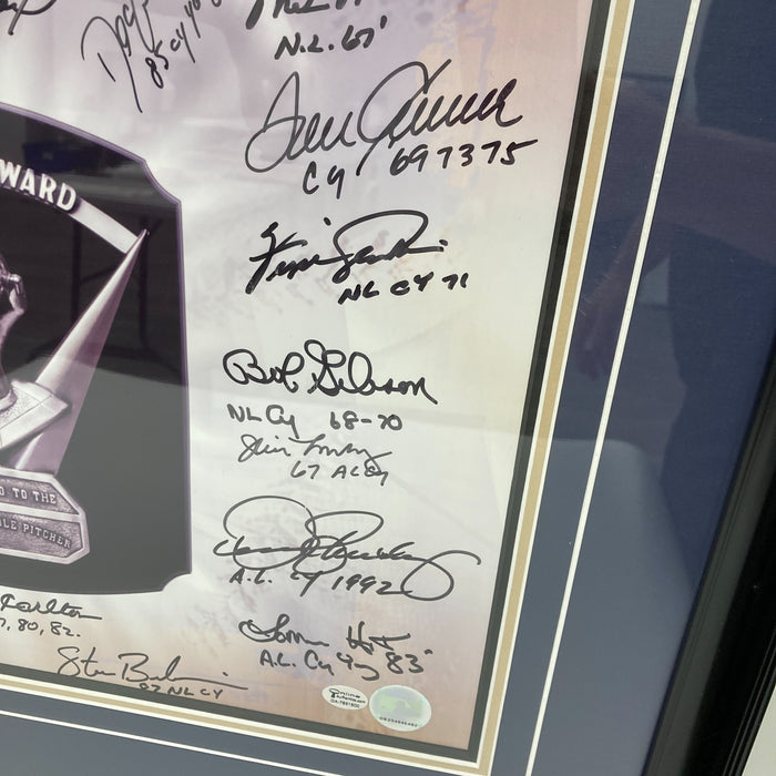 Beautiful Sandy Koufax Cy Young Winners Signed Huge 25x29 Photo 37 Sigs PSA JSA