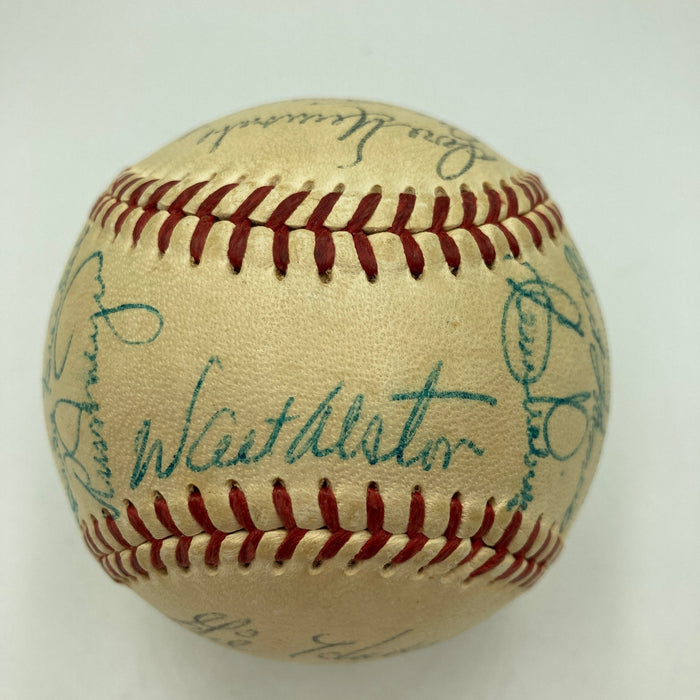 1955 Brooklyn Dodgers W.S. Champs Team Signed Baseball Jackie Robinson PSA DNA