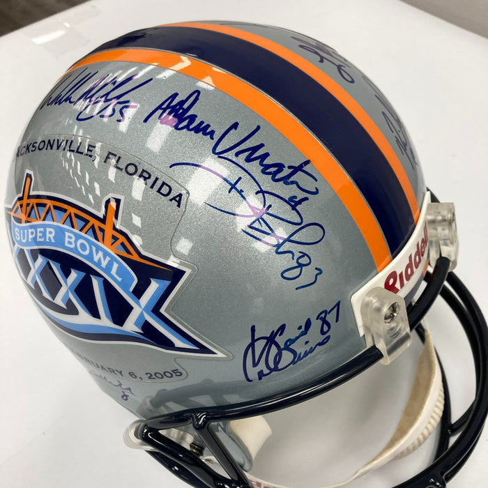 2004 New England Patriots Super Bowl Champs Team Signed Helmet JSA COA
