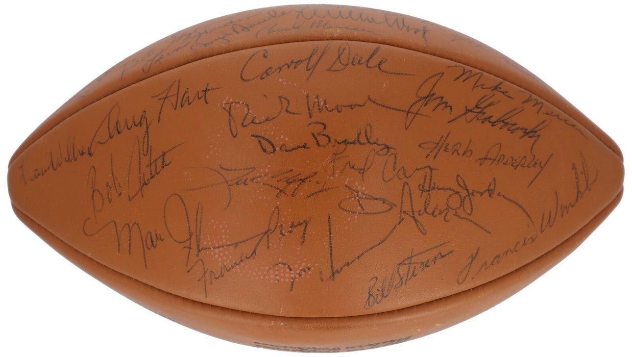 1969 Green Bay Packers Team Signed Football Bart Starr Nitschke 50 Sigs Beckett