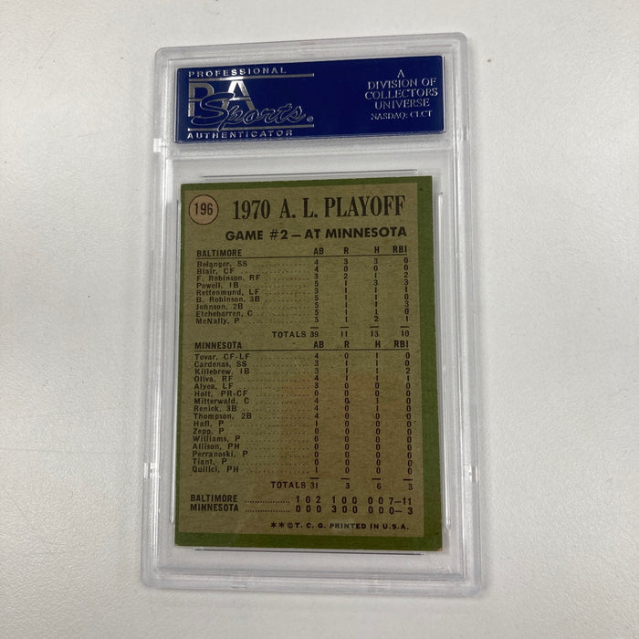 1971 Topps Brooks Robinson Signed Baseball Card Auto PSA DNA