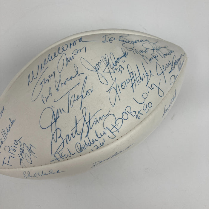 1966 Green Bay Packers Super Bowl 1 Champs Team Signed Football JSA COA