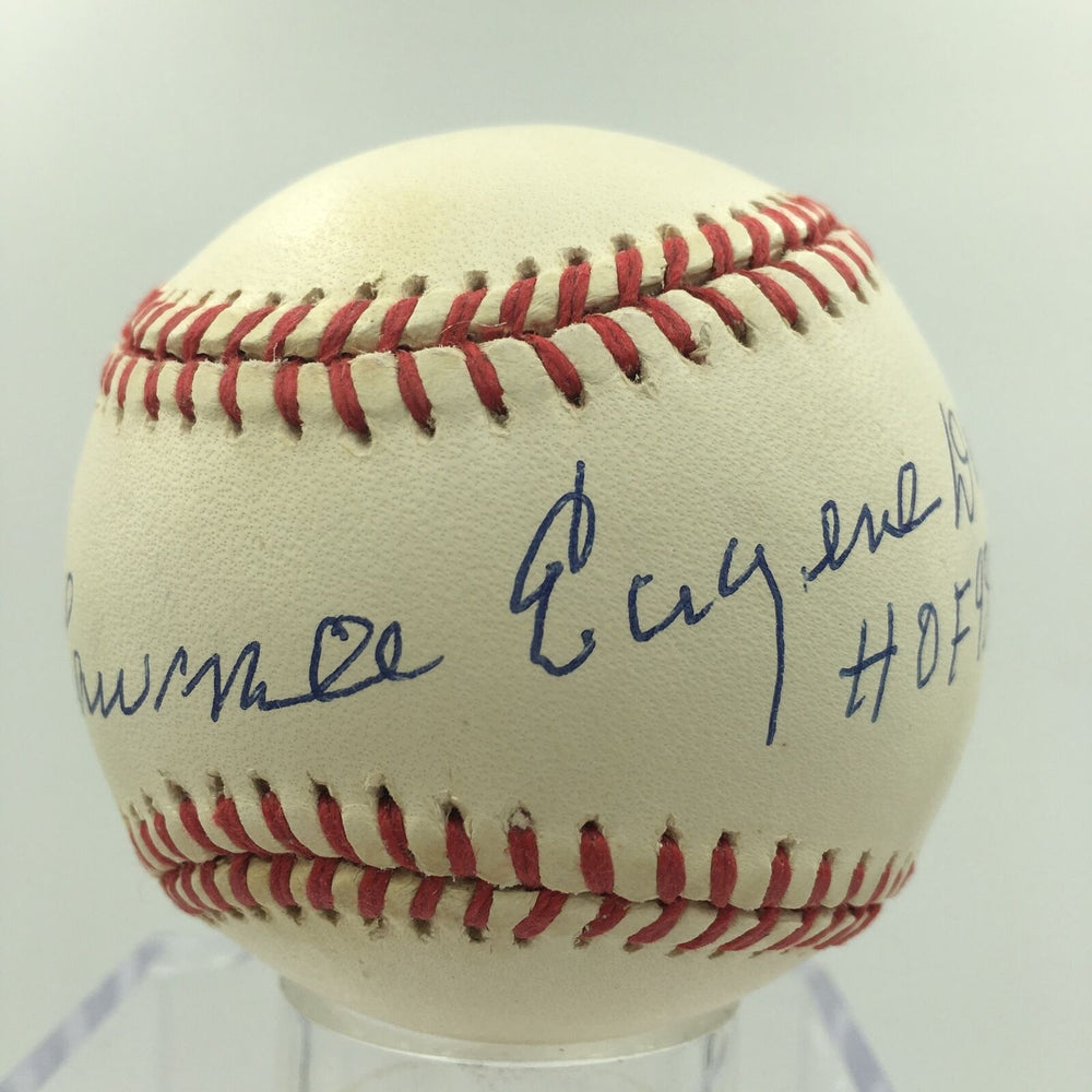 RARE Lawrence Eugene Larry Doby HOF 1998 Full Name Signed AL Baseball PSA DNA