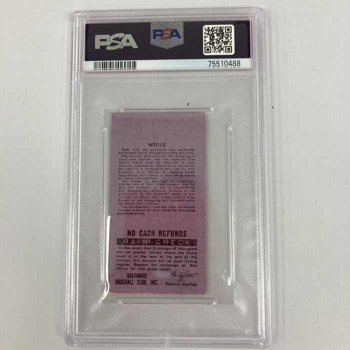 Cal Ripken Jr. MLB Debut Ticket August 10, 1981 PSA 4