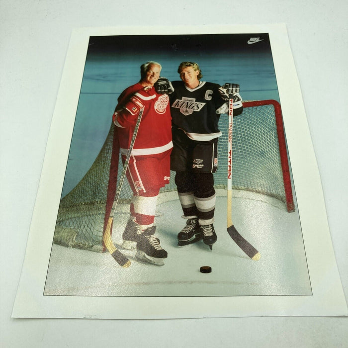 Wayne Gretzky & Gordie Howe Signed Puck From Iconic Nike Photo Shoot JSA COA