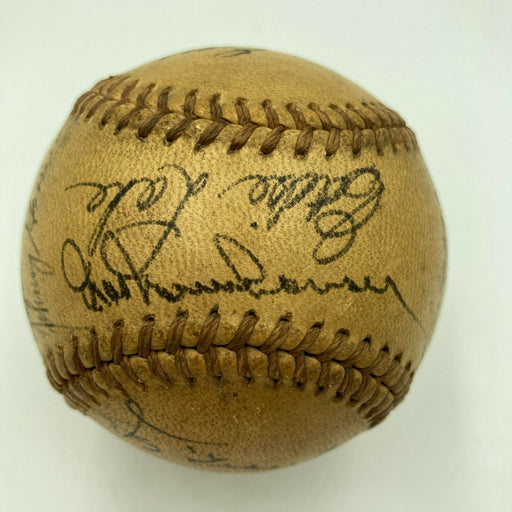 1946 Detroit Tigers Team Signed Official American League Harridge Baseball