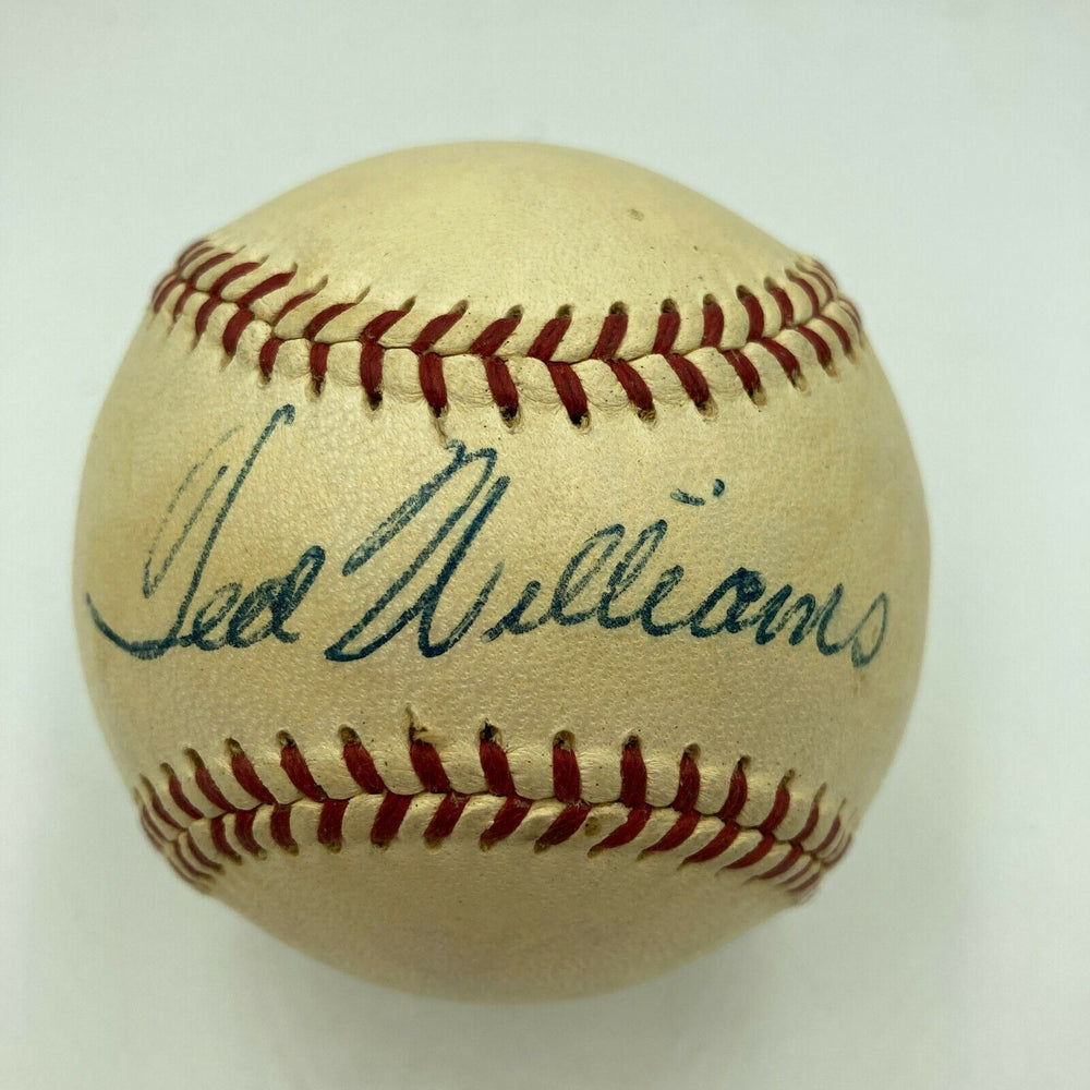 The Finest Ted Williams Playing Days Signed 1950's American League Baseball JSA