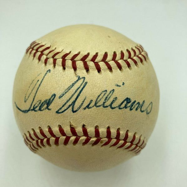 The Finest Ted Williams Playing Days Signed 1950's American League Baseball JSA