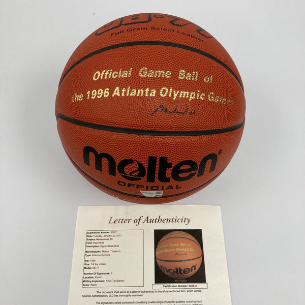 Muhammad Ali Signed 1996 Official Olympics Game Basketball JSA COA
