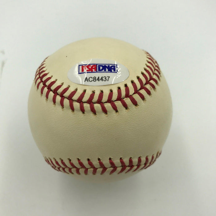 Stunning Ernie Bank 1965 Playing Days Signed National League Baseball PSA DNA