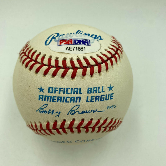 Beautiful Mickey Mantle Signed American League Baseball PSA DNA Graded MINT 9