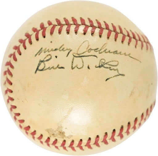 Mickey Cochrane & Bill Dickey Legendary Catchers Signed AL Baseball PSA DNA COA