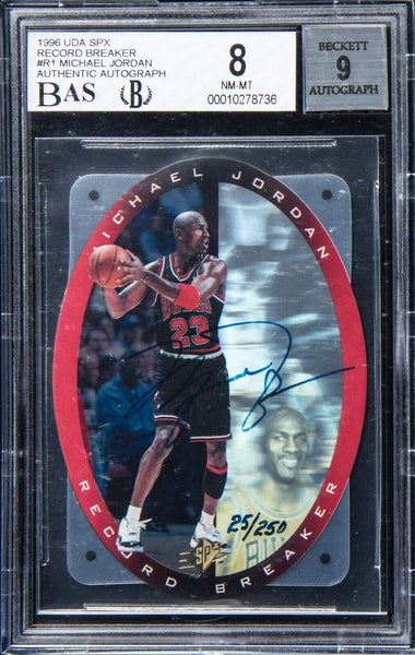 1996 SPx Record Breaker Michael Jordan AUTO /250 BGS Auto 9