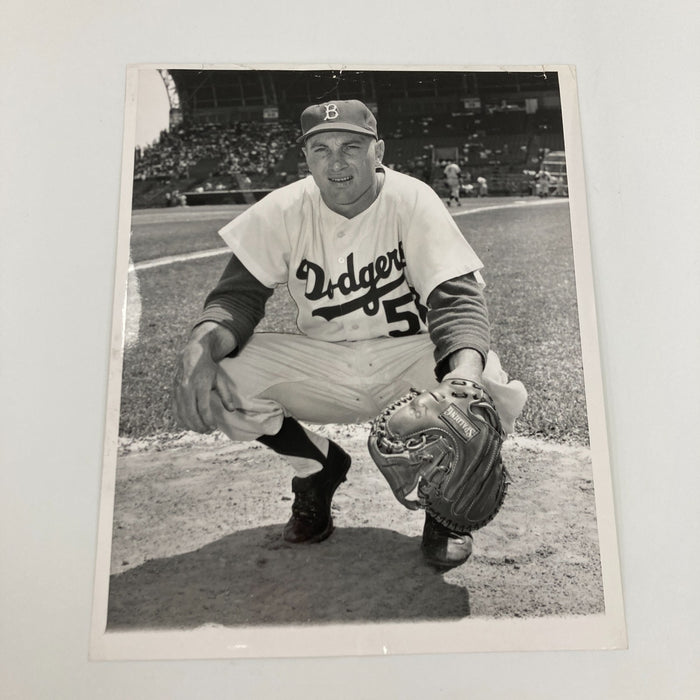 Joe Pignatano 1957 Brooklyn Dodgers Signed Spalding Game Used Catcher's Mitt JSA