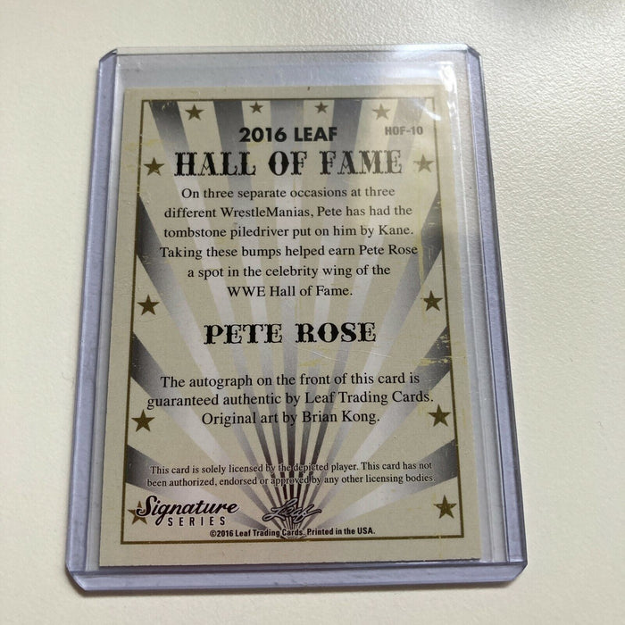 2016 Leaf Wrestling Pete Rose #20/25 Auto Signed Autographed Baseball Card