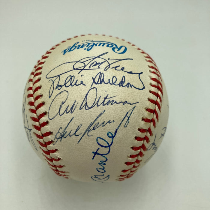 1961 New York Yankees World Series Champs Team Signed Baseball Mickey Mantle JSA