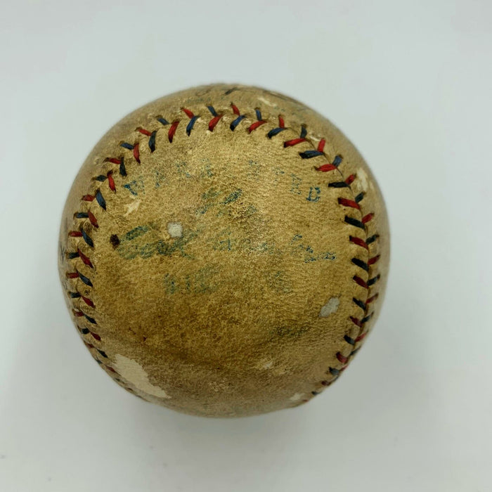 Dave Danforth Signed Heavily Inscribed 1920's Baseball 1919 Black Sox PSA DNA