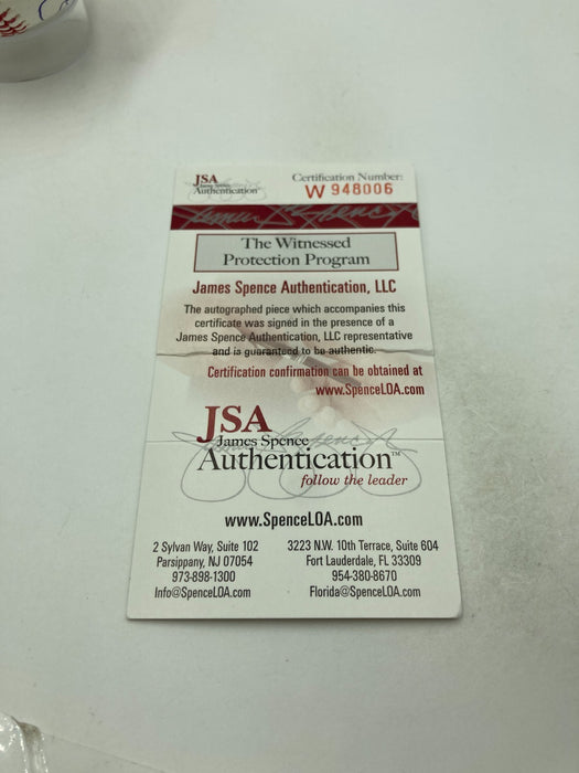 Chris Carpenter Signed Heavily Inscribed STAT Baseball JSA COA