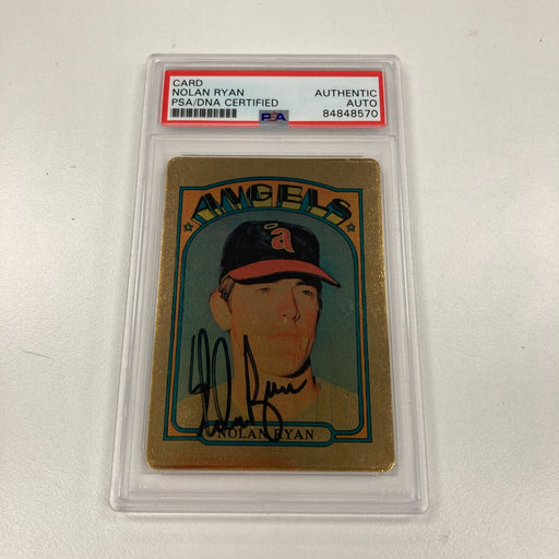 1972 Topps Nolan Ryan Signed Autographed Porcelain Baseball Card PSA DNA