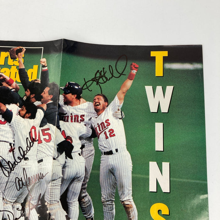 1991 Minnesota Twins World Series Champs Signed Sports Illustrated Magazine JSA