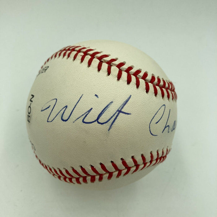 Beautiful Wilt Chamberlain Single Signed National League Baseball PSA DNA COA