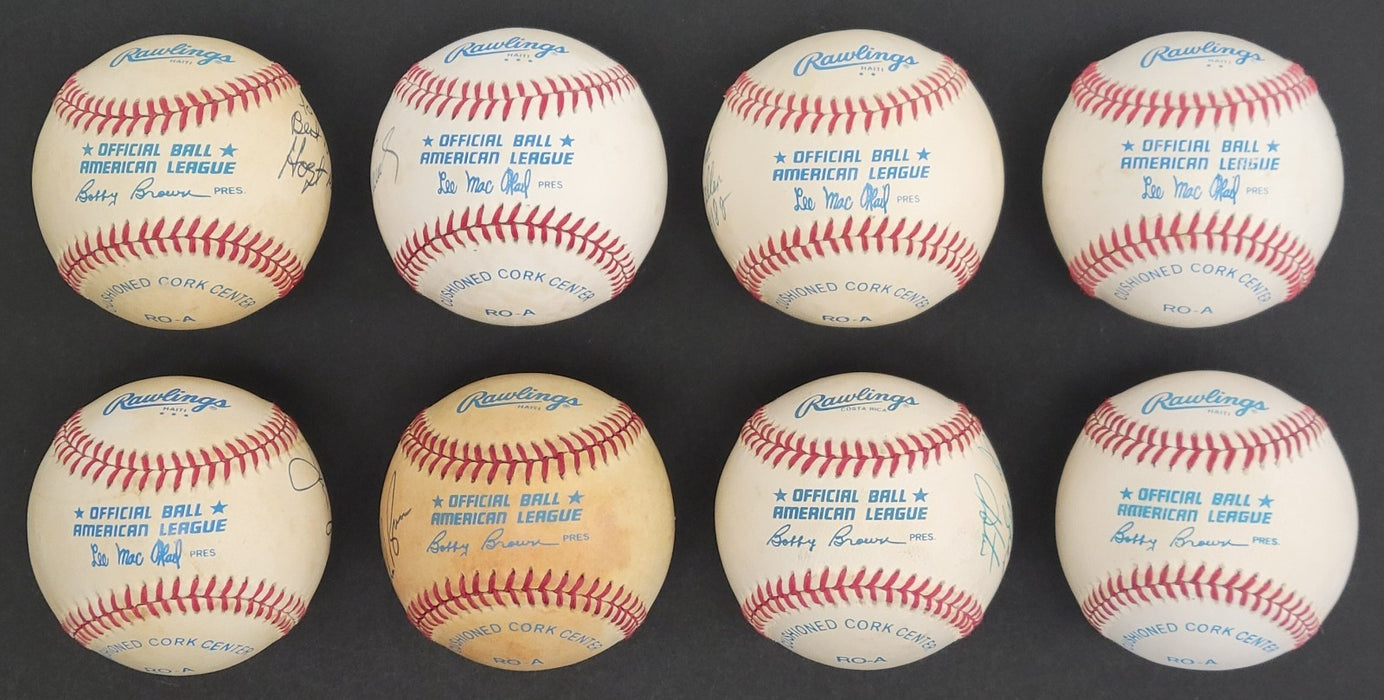 Lot Of (41) Hall Of Fame Signed Major League Baseball All Inscribed "To Bob" JSA