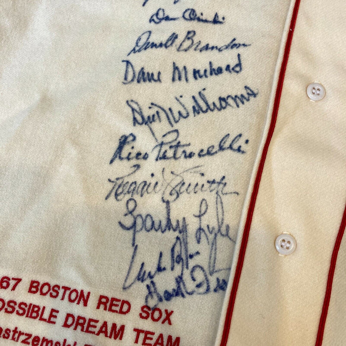 Stunning 1967 Boston Red Sox AL Champs Team Signed Jersey Carl Yastrzemski JSA