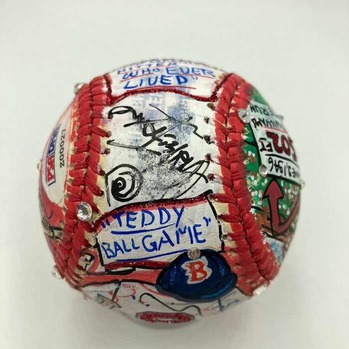 Ted Williams Signed Charles Fazzino Pop Art Baseball PSA DNA RARE
