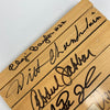 Wilt Chamberlain Magic Johnson Signed Los Angeles Lakers Game Used Floor Beckett