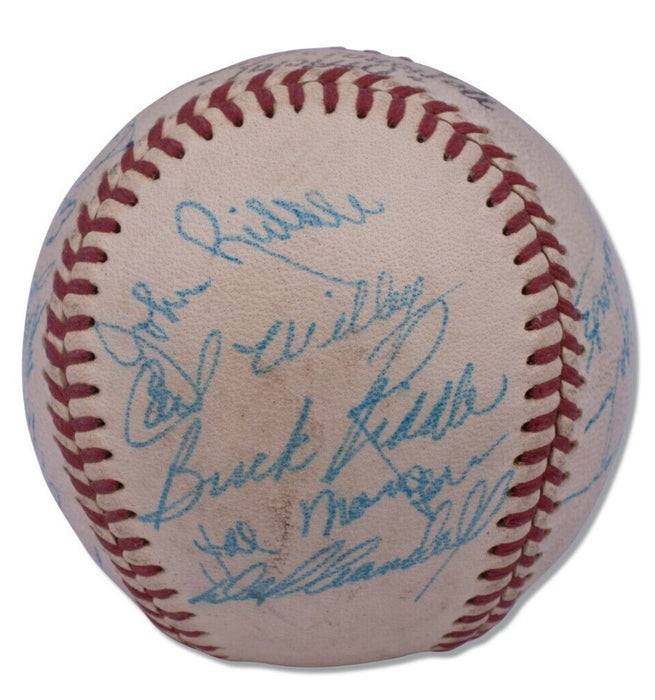 1957 Milwaukee Braves World Series Champs Team Signed Baseball Beckett COA