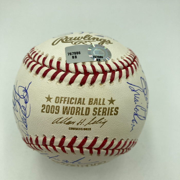 2009 New York Yankees Team Signed World Series Baseball Derek Jeter Steiner COA