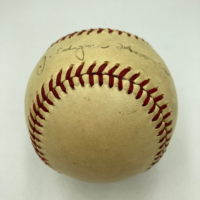 J. Edgar Hoover Single Signed 1930's Baseball The Only One Known PSA & Beckett