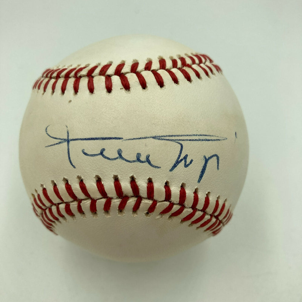 Nice Willie Mays Signed Official National League Baseball PSA DNA Sticker