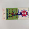 Ron Santo Signed 1976 Chicago Cubs Full Ticket JSA COA