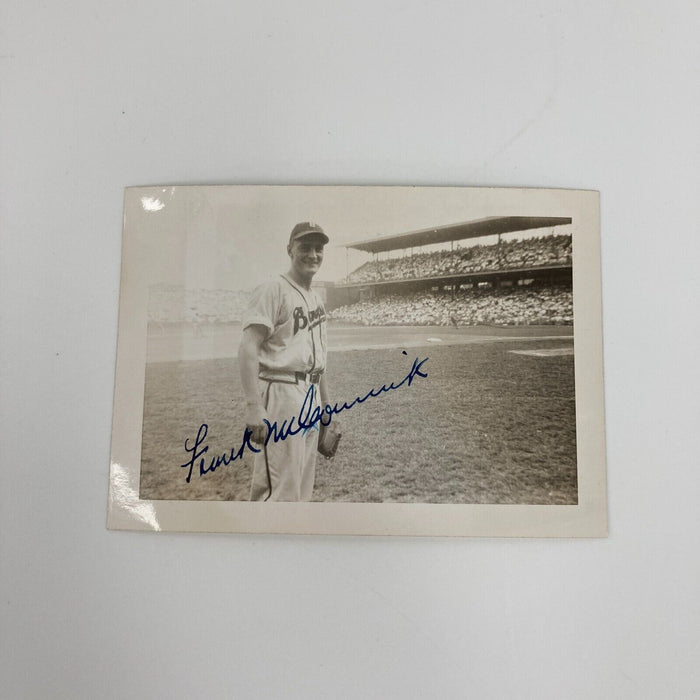 Frank McCormick Signed Original 1946 Snapshot Photo Cincinnati Reds JSA COA