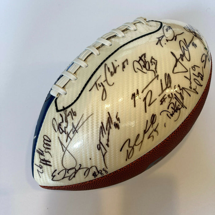 2005 Tennessee Titans Team Signed Football With Steve McNair JSA COA