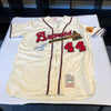 Hank Aaron 1957 MVP Signed Authentic Milwaukee Braves Jersey JSA COA