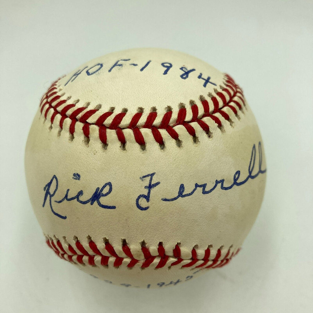 Rick Ferrell Signed Heavily Inscribed American League Baseball JSA COA