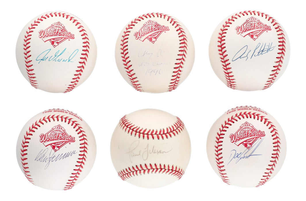 1996 New York Yankees WS Champs Team Signed Baseball Collection 54 Balls JSA COA