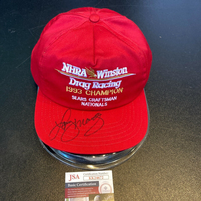 Larry Morgan Signed 1993 Winston Champion Hat Nascar Racing JSA COA