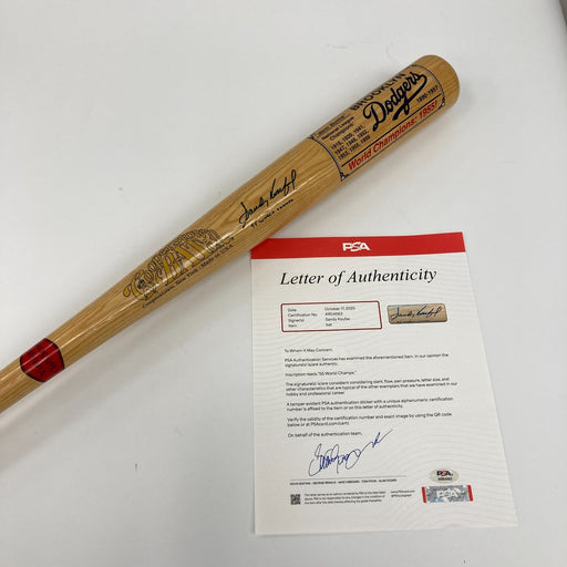 Sandy Koufax "1955 World Series Champs" Signed Inscribed Baseball Bat PSA DNA