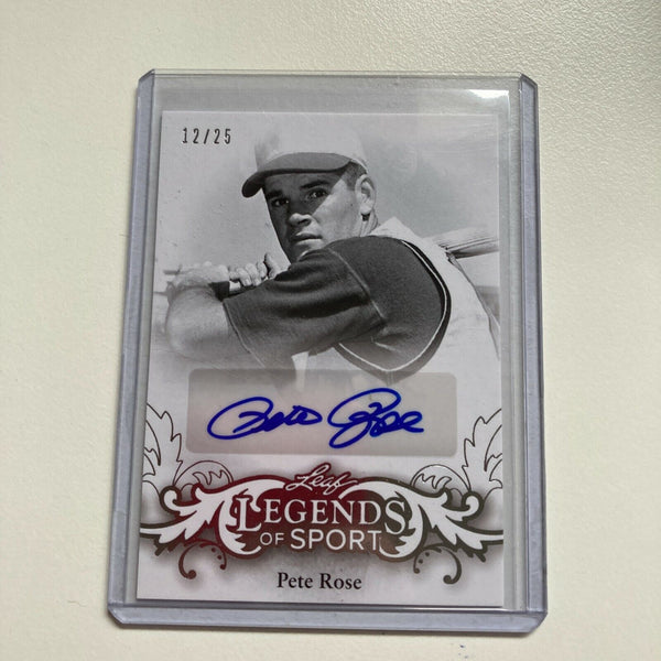 Leaf Legends Of Sport Pete Rose Auto #12/25 Signed Baseball Card