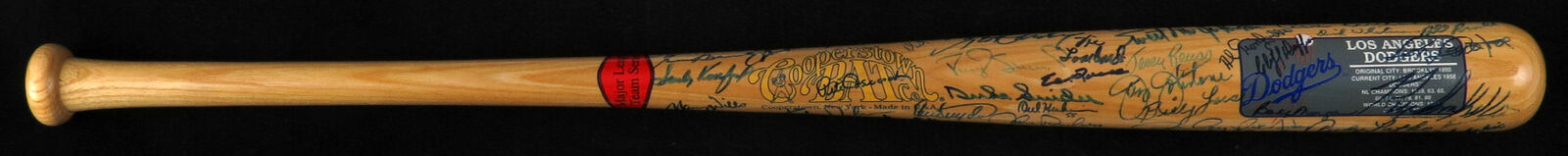 The Finest Brooklyn Los Angeles Dodgers Hall Of Fame Signed Bat 73 Sigs! PSA DNA
